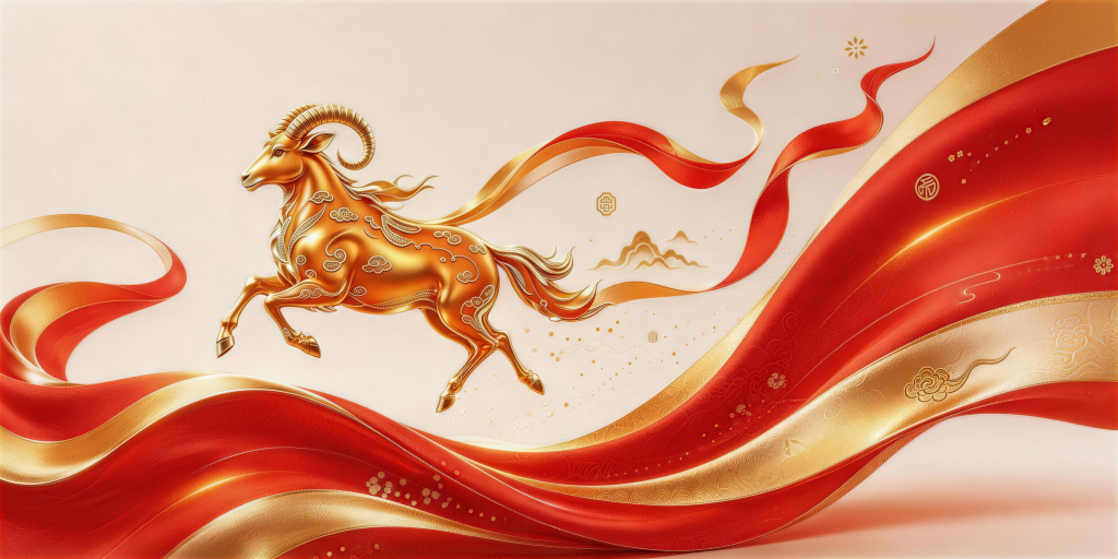 2027羊新年年企业年会背景