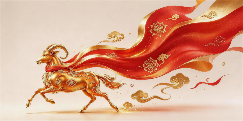 2027羊年企业年会背景设计