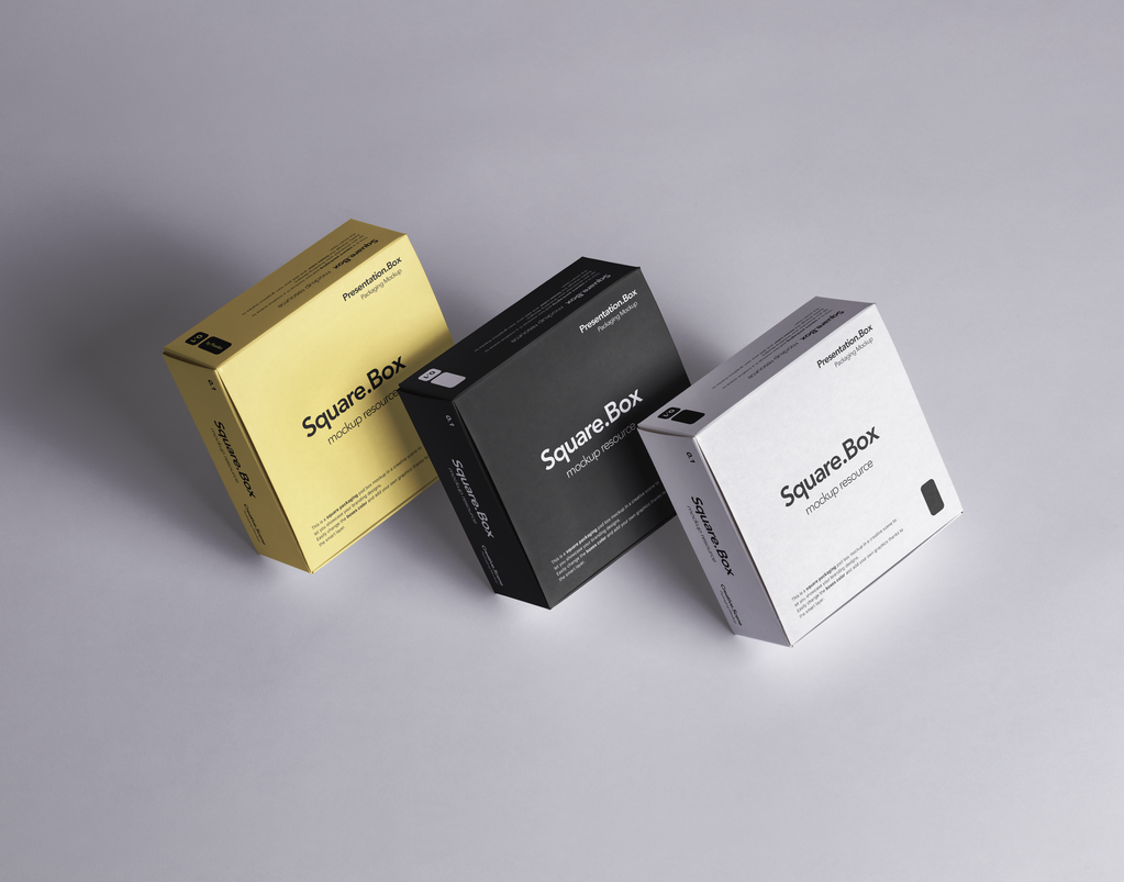 高端纸盒包装创意设计应用样机psd素材