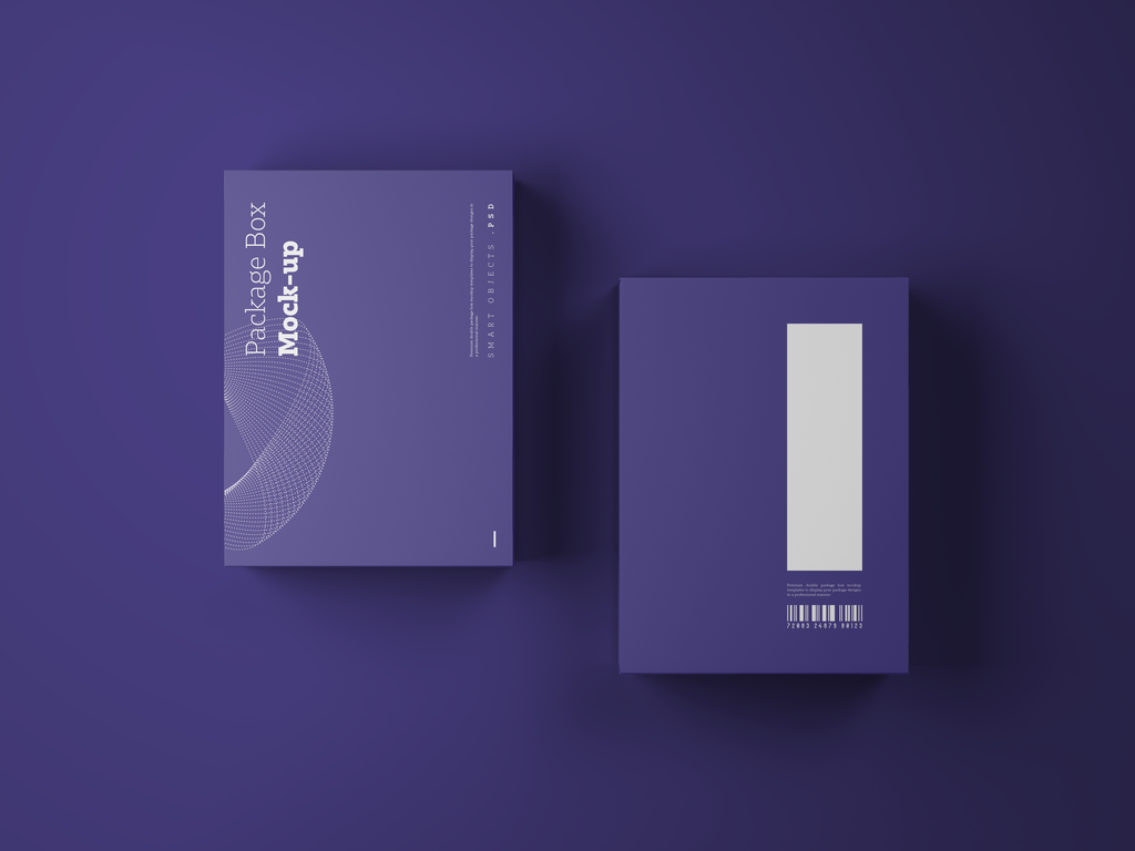 包装纸盒展示创意设计应用样机psd
