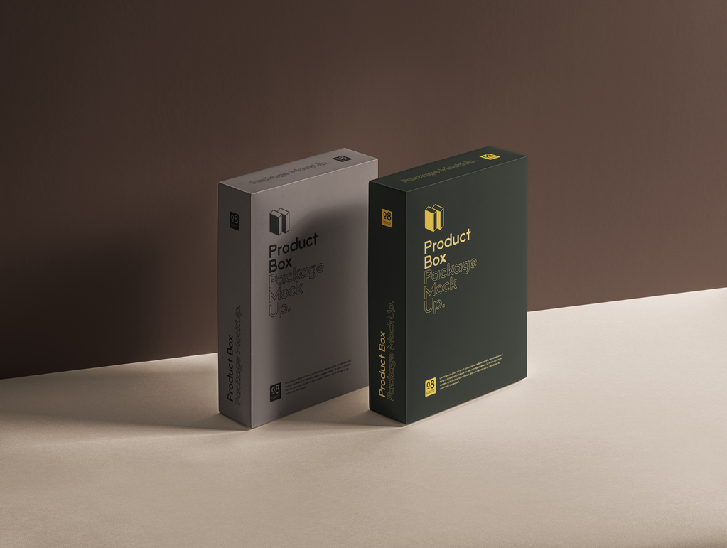 包装纸盒展示创意设计应用样机psd