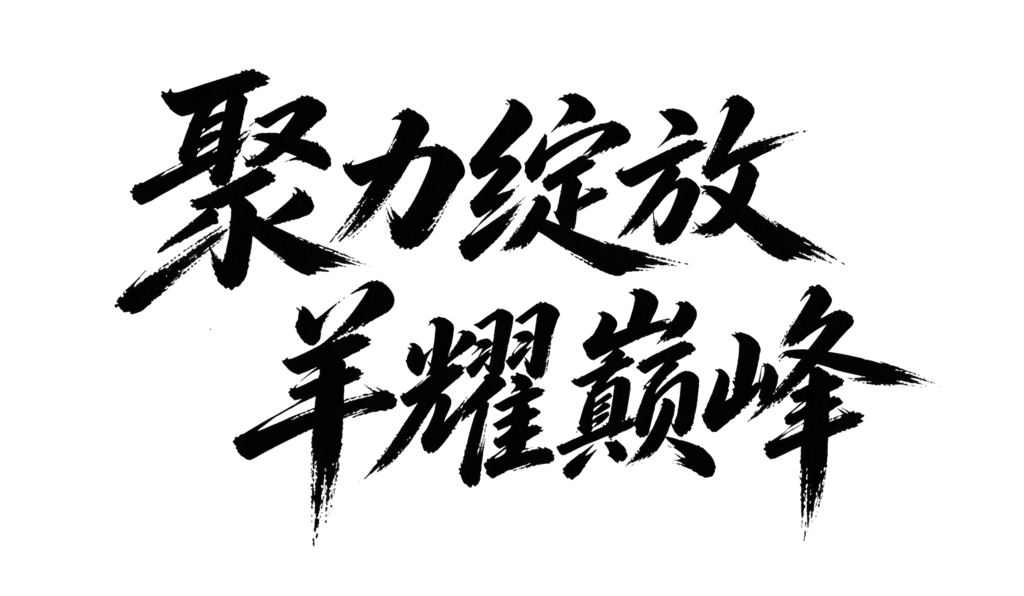 羊年新年企业年会颁奖典礼毛笔字艺术字