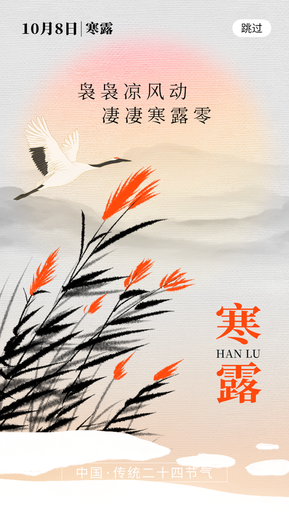 寒露二十四节气海报