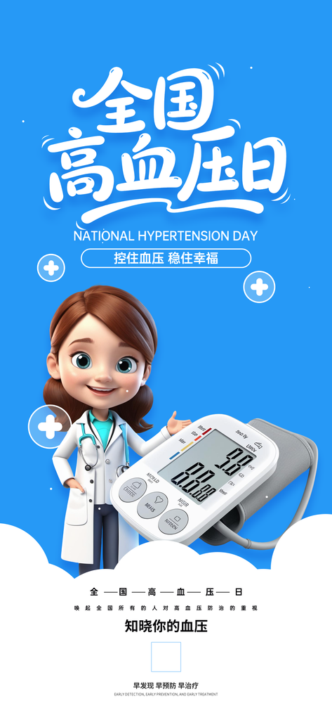 全国高血压日疾病防治医疗健康海报