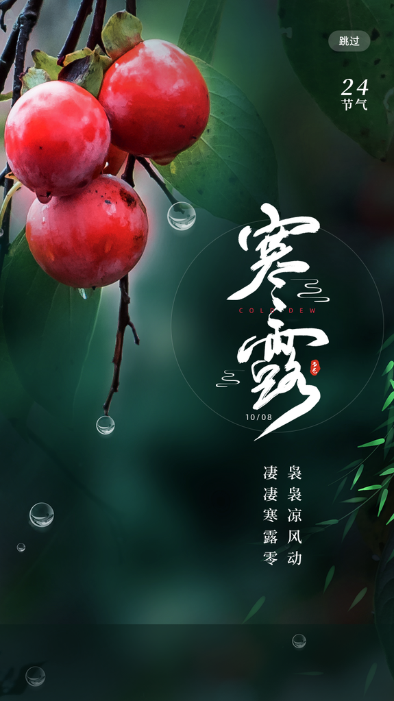 寒露二十四节气海报素材