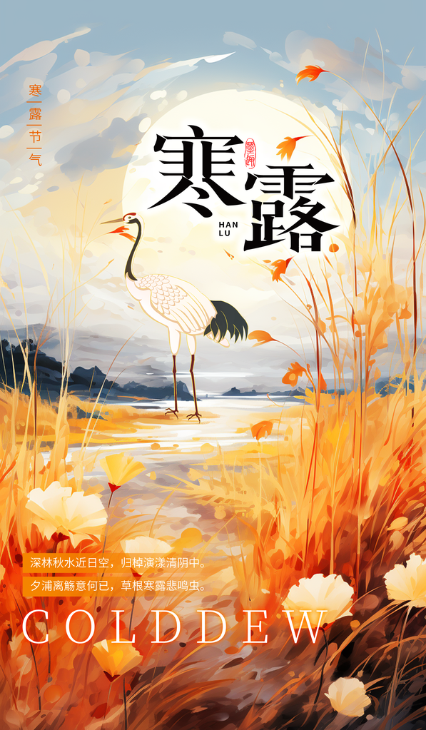寒露二十四节气海报模板