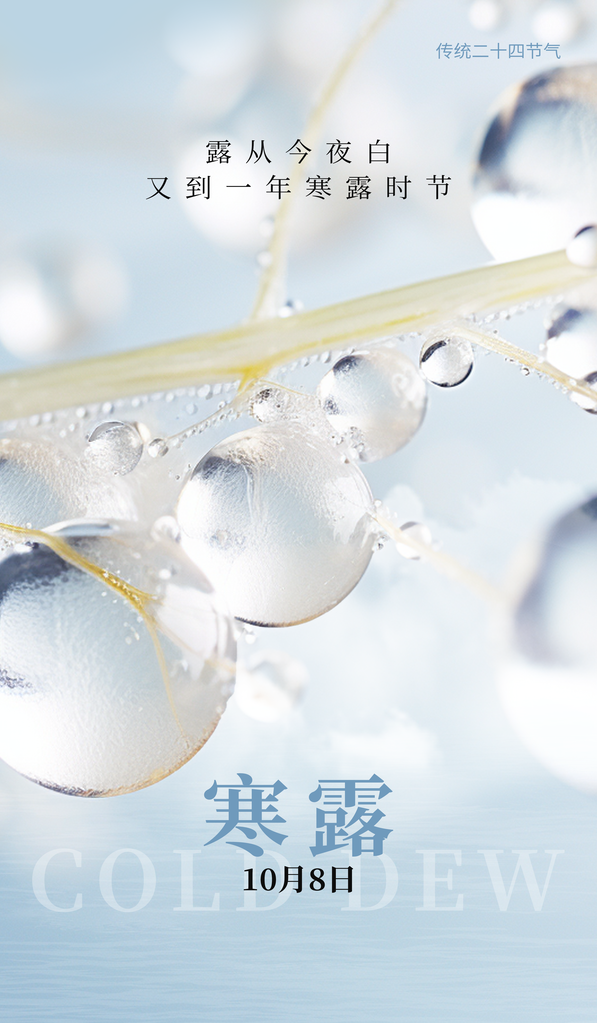 寒露二十四节气海报素材