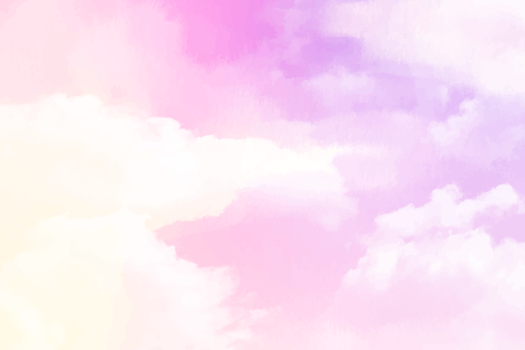 手绘小清新水彩水粉云朵云彩矢量插画