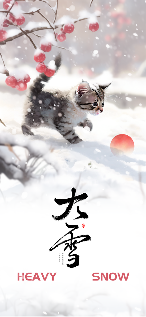 小雪节气简约活动海报
