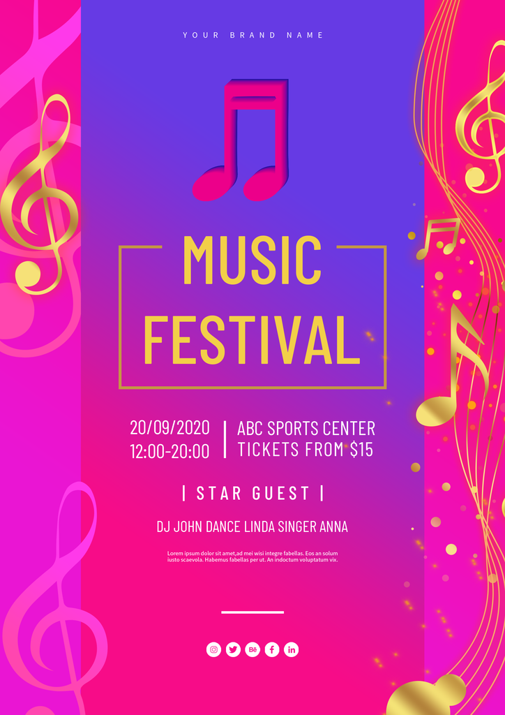 音乐培训演唱场会海报