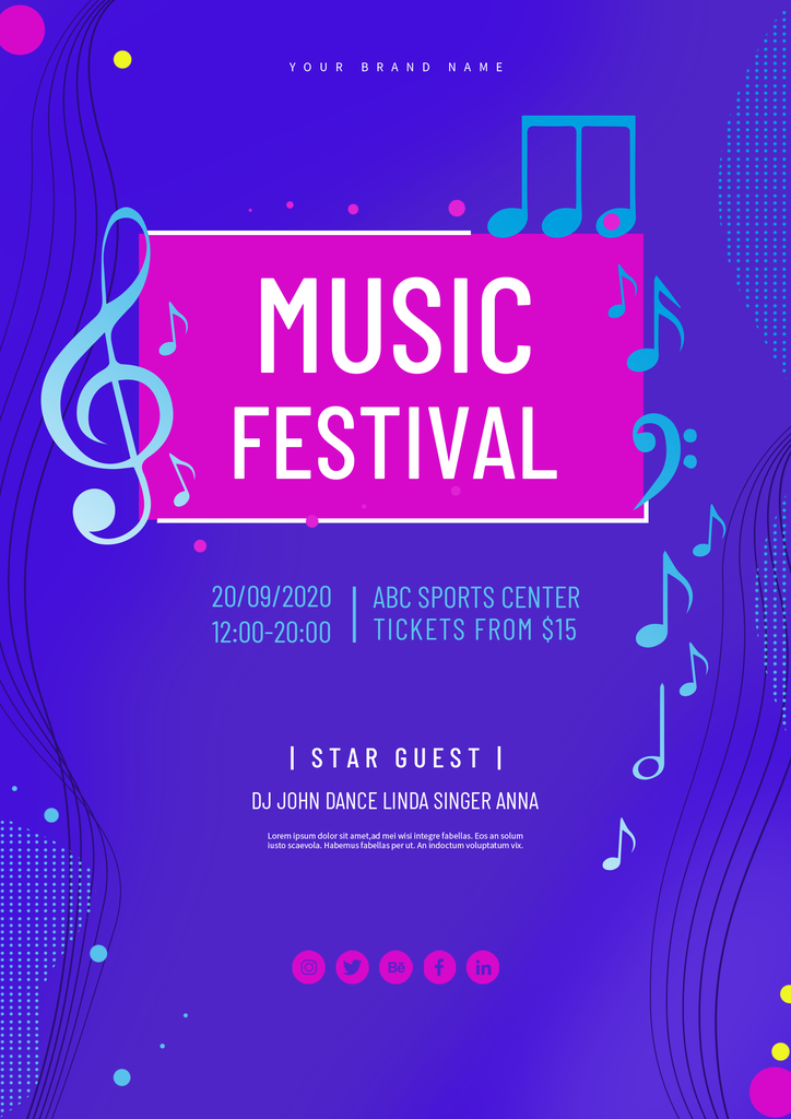 音乐培训演唱场会海报