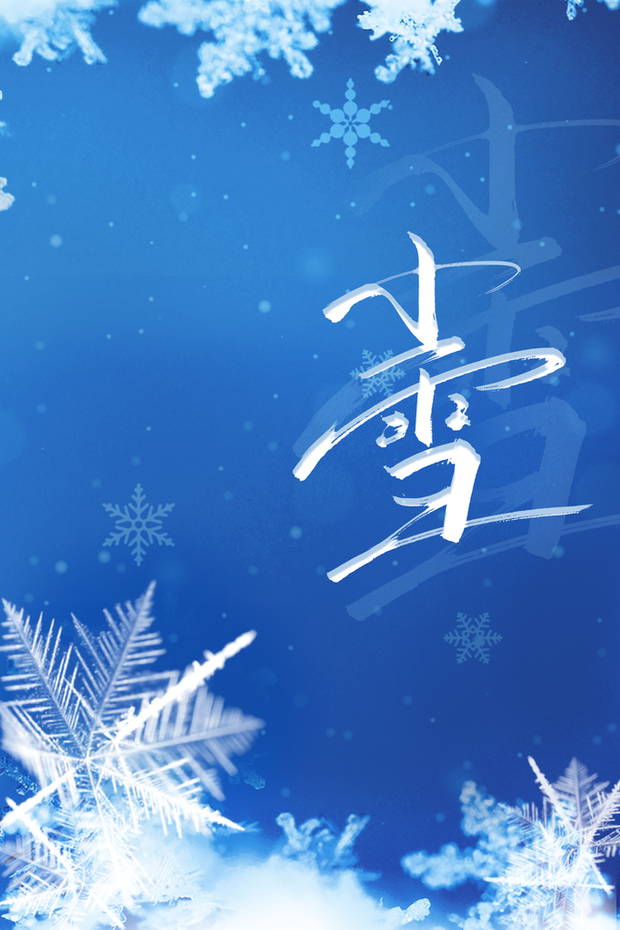小雪节气简约日常活动海报