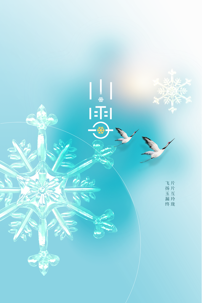 小雪节气冬季简约海报