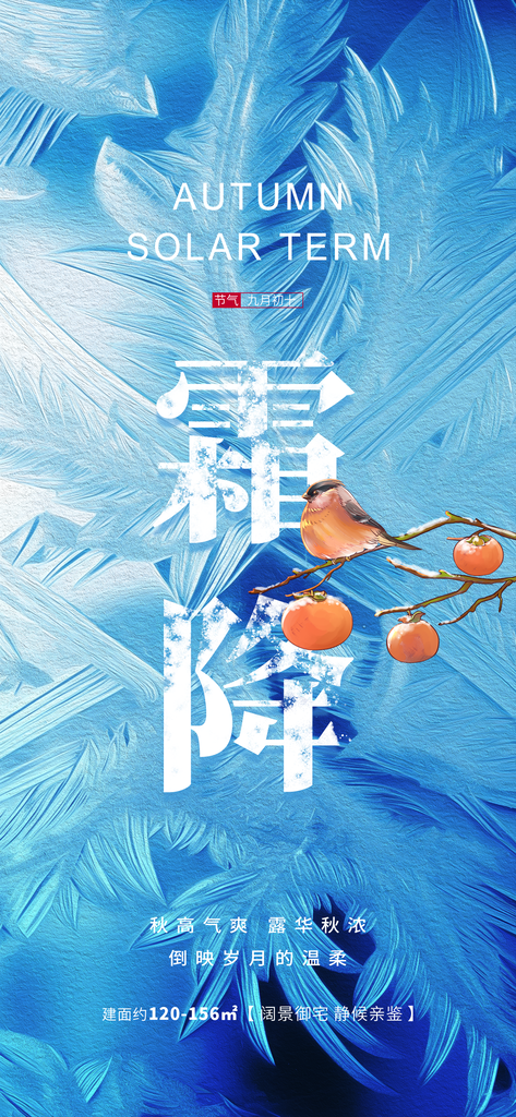 霜降节气海报设计素材