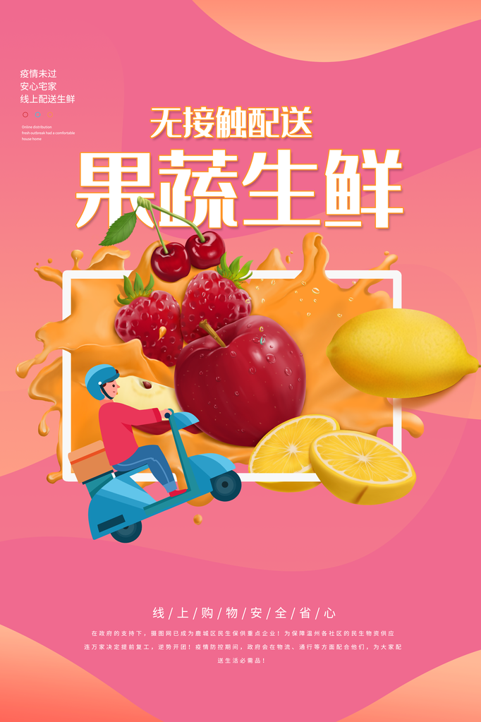 超市生鲜蔬果海报