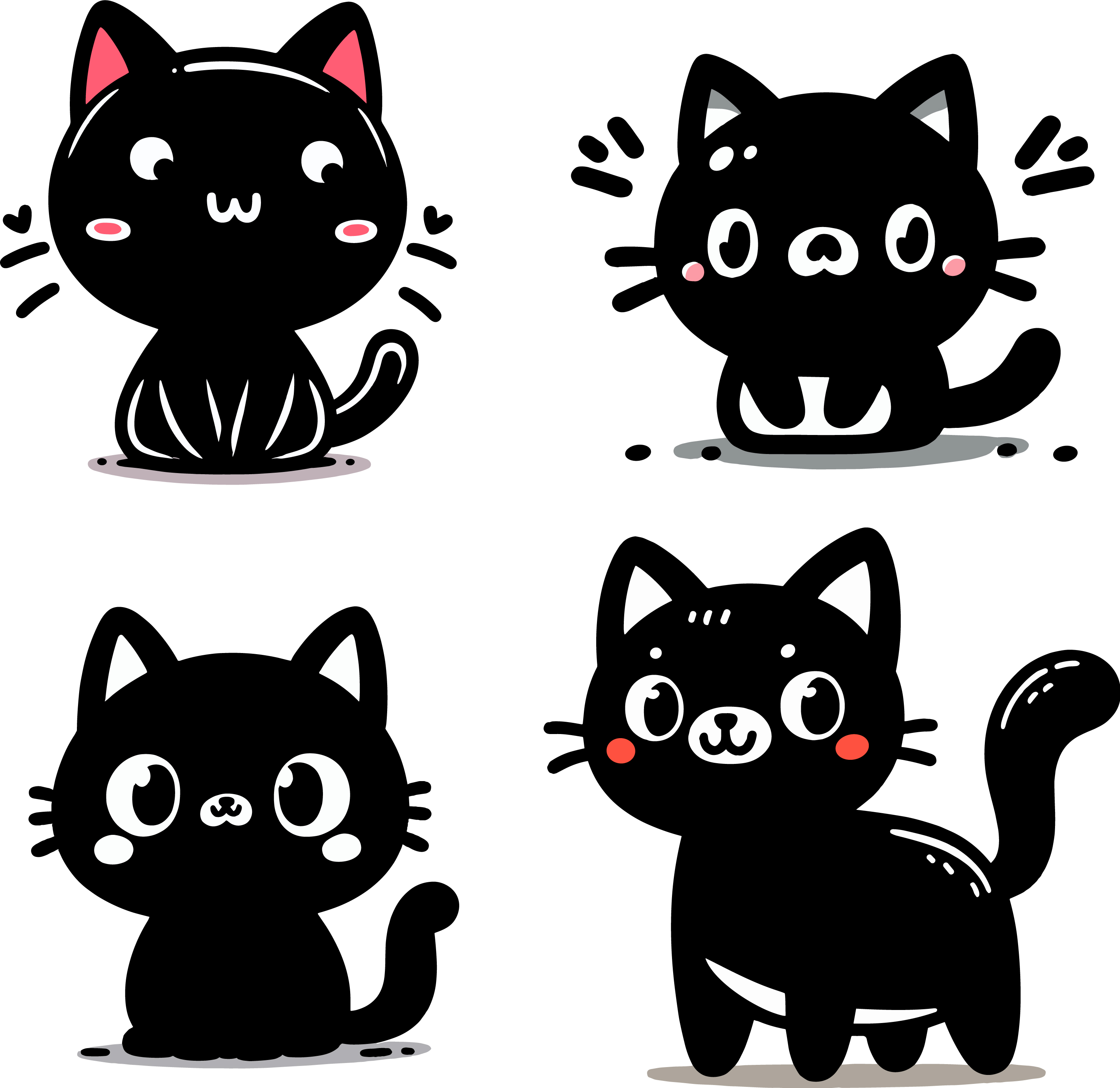 万圣节黑猫插画合集