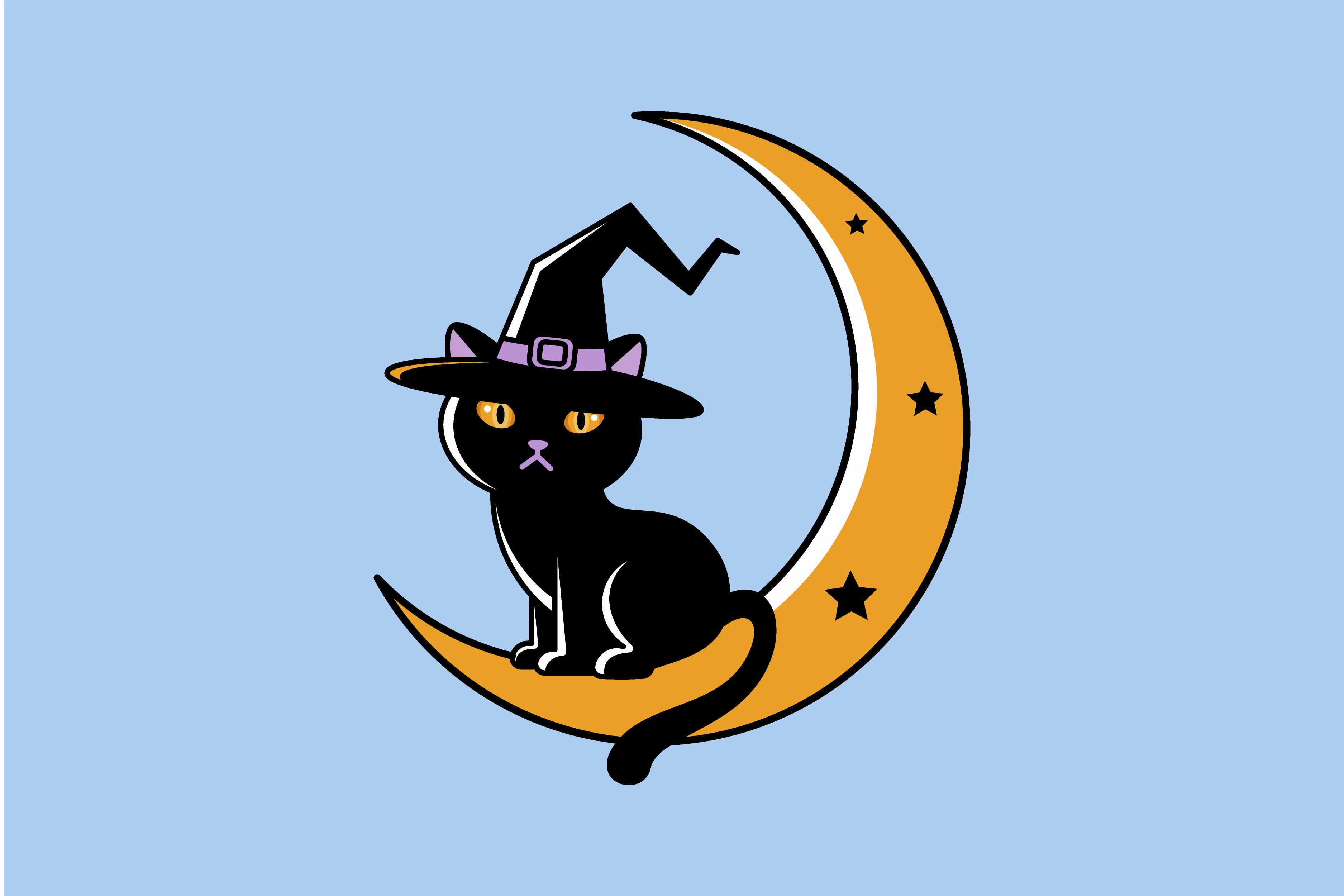 万圣节黑猫插画合集