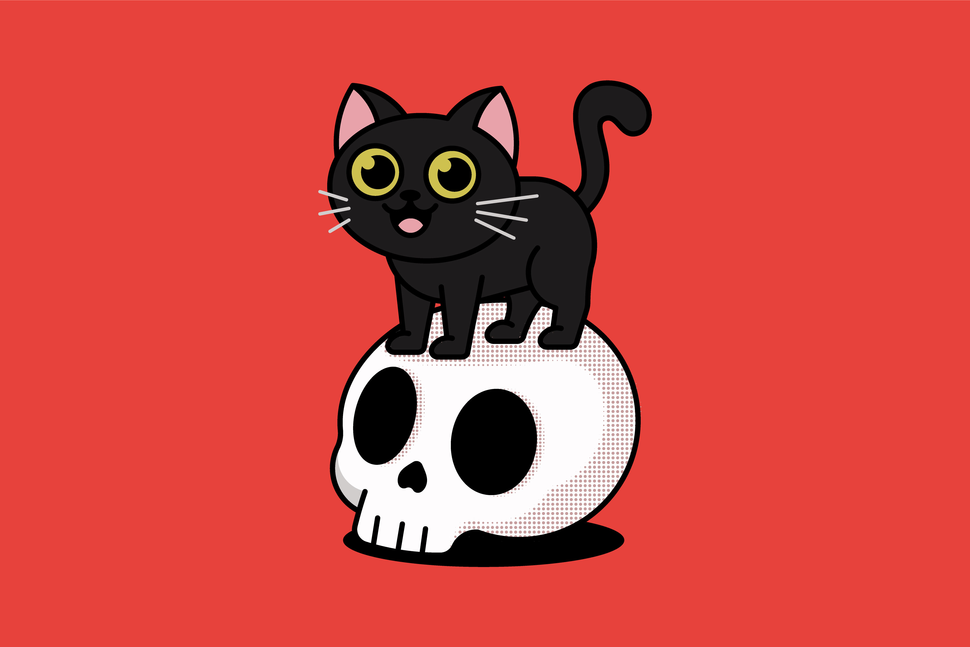 万圣节黑猫插画合集