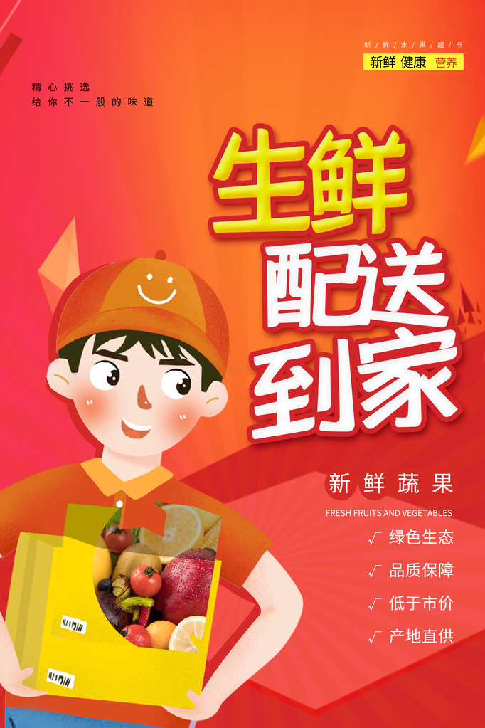 生鲜蔬果促销海报