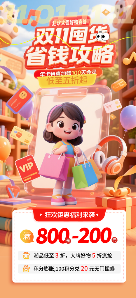 双十一电商促销海报素材