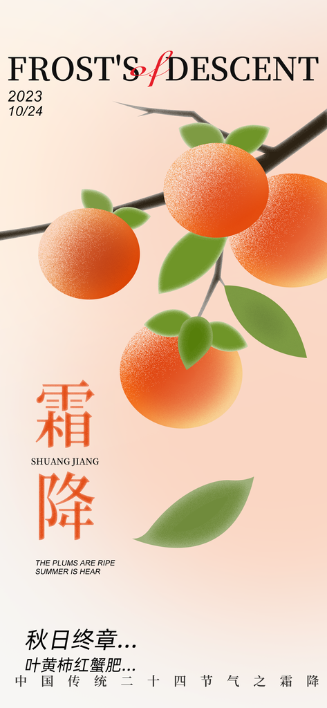 霜降海报设计模版