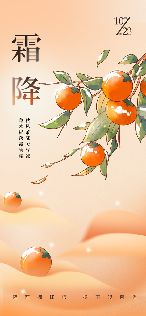 霜降海报设计模版