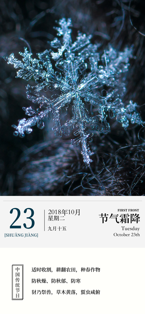 霜降海报素材
