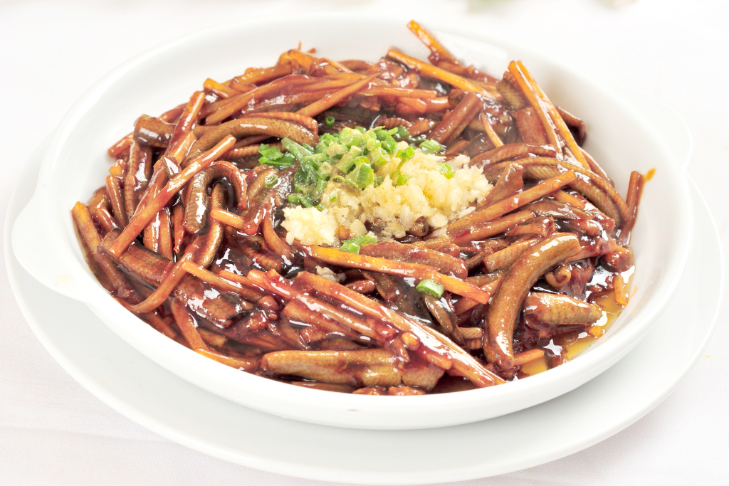 响油鳝丝美食图片