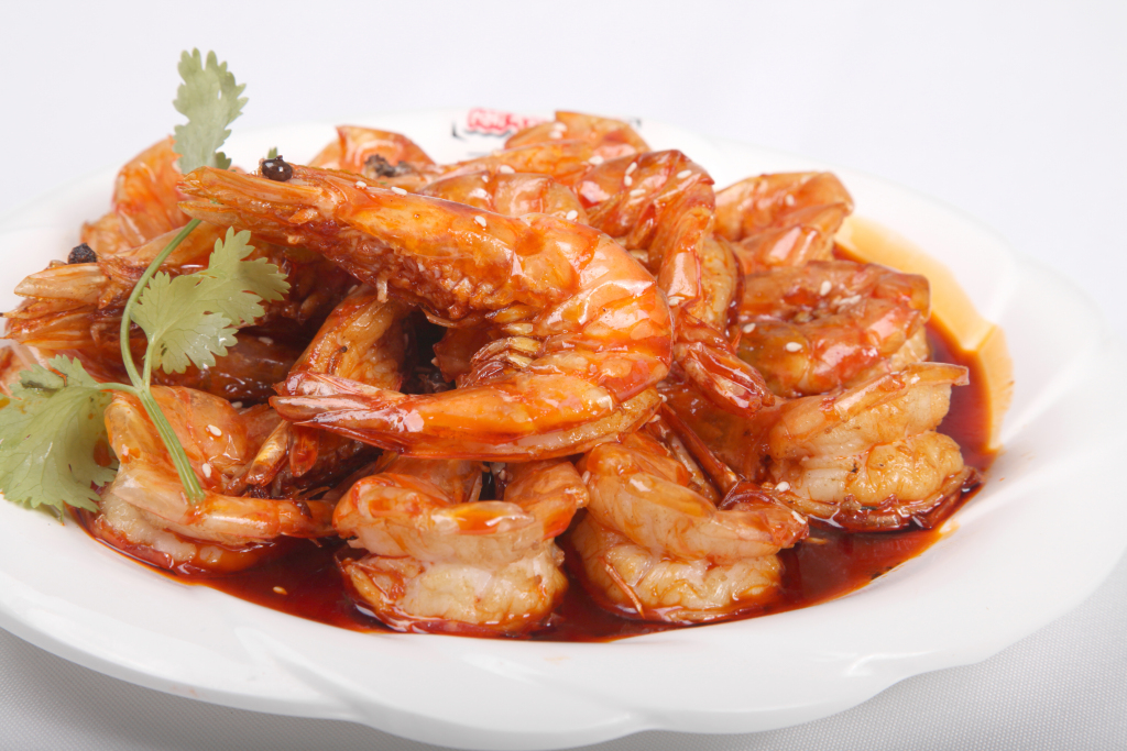 油爆大虾美食图片
