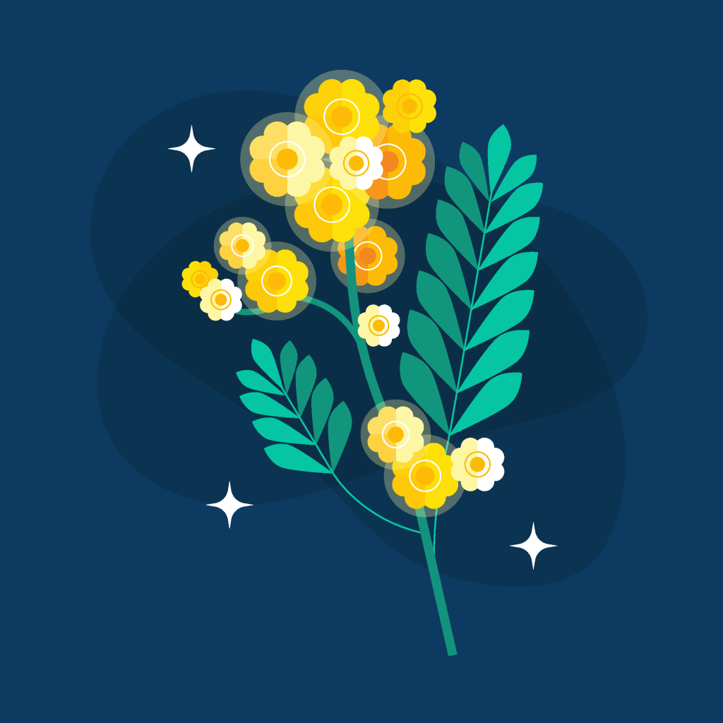 小清新手绘卡通可爱花卉鲜花矢量插画